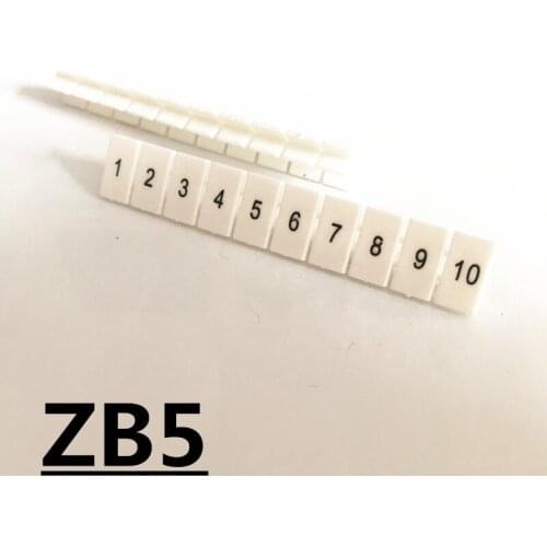 ZB5 Din Rail Terminal Blocks Maker Strips with Numbers Printed, Suit UK3N USLKG3 free shipping