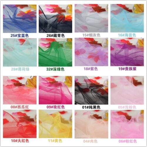 10Yards/lot Soft Tulle Gauze Mosquito Net Gauze Fabric Solid Color White Curtain Mesh Ground Tulle Roll For Wedding Decoration