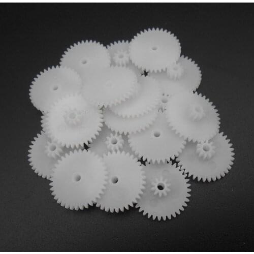 20PCS 0.5 Modulus 0.5M Double Gear Reduction Bilayer Gears 36 Teeth + 10 Teeth Aperture 2.05mm 2B Loose Fitting 36T 10T *FD954