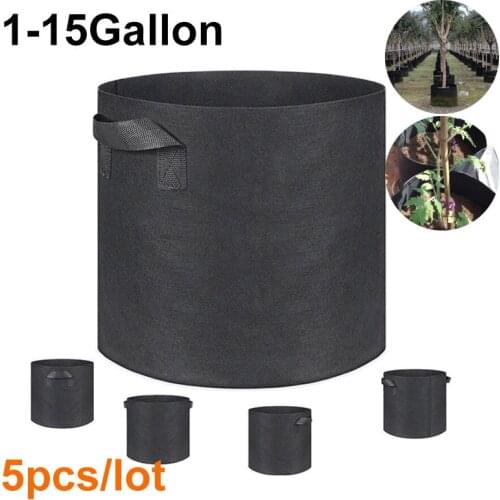 5pcs 1 3 5 7 10 15 gallon gal grow potato pots bags large flower fabric pots for plants nursery growing planters supplies tools