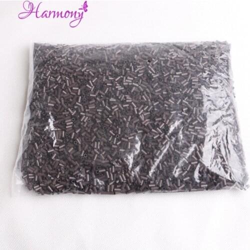 5000pcs/bag 3.0x2.6x6.0mm Plate Edge copper ring locks No flared Copper Micro Ring Beads For pre bonded Hair Extension