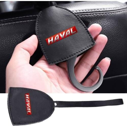 Car Interior Seat Headrest Hanger Bag Hook Holder for Haval Logo H5 H8 F7X M4 H6 2021 H9 H7 H3 F7 H2 Jolion H2S M2 Storager Clip