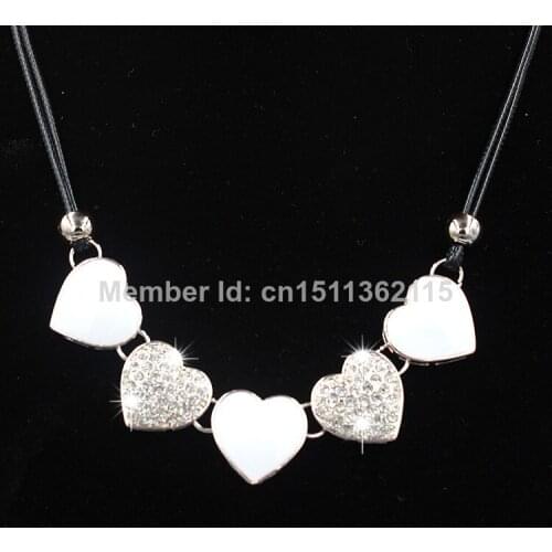 Free shipping 2014 latest hot sale fashion jewelry style heart statement collar necklaces for Women