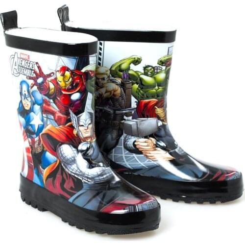 New Disney Super Heroes Avengers Childrens Rain Boots Mens non-slip Water Shoes baby girls princess frozen rain boots
