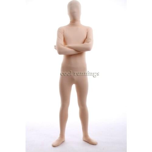 Kid Adult Nude/Flesh full body Unisex Spandex Bright 2nd Skin Zentai Costumes Bodysuit Unitard leotard