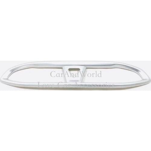 For Hyundai SantaFe 2019 2020 Center Control Air Conditioning Outlet Vent Frame Panel Cover Trims ABS Chrome Car Accessories