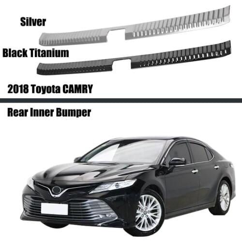 For Toyota CAMRY 2018 2019 2020 2021 Car Styling Stainless Steel Car Rear Trunk Boot Inner Rear Bumper Protector Trim