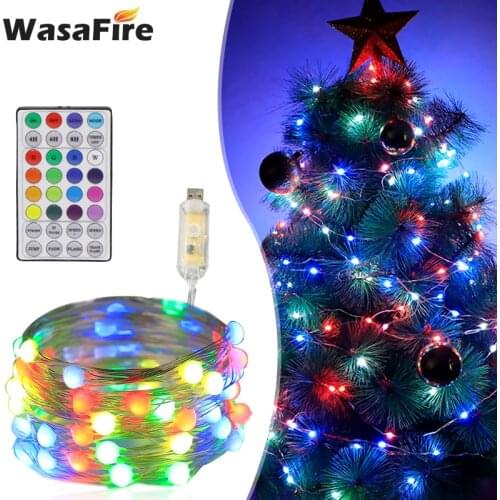Fairy Lights 10M 100LED String Lights USB Remote Control Color Changing Lights for Party Garden Christmas Decor