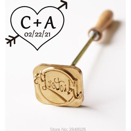 Custom Heart Logo/Wood branding iron/Steak BBQ branding iron/Leather branding,Wedding Initials stamp,Wedding gift,Coaster stamp