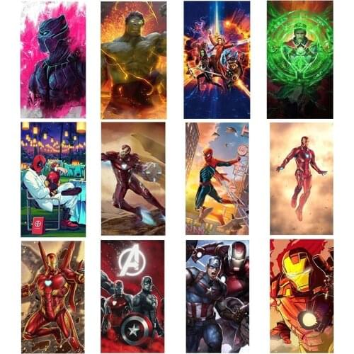 Marvel Avengers Anime Movie Canvas Paintings Superhero Posters and Prints Wall Art Pictures for Living Kids Bedroom Home Decor