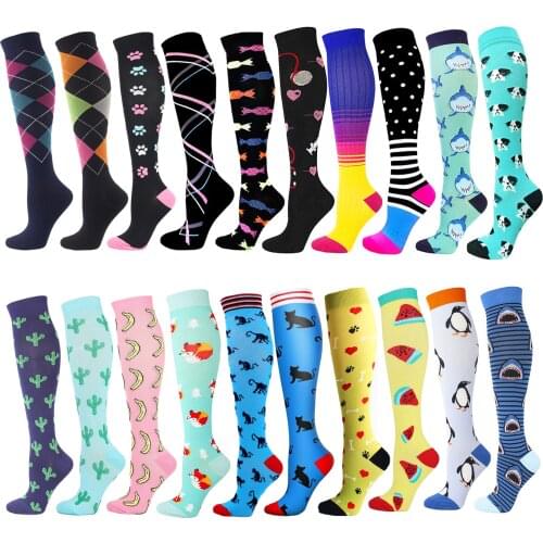 Men Women Compression Socks Best Graduated Varicose Veins Edema Pregnancy Nursing Fit Running Flight Travel Outdoor Hiking