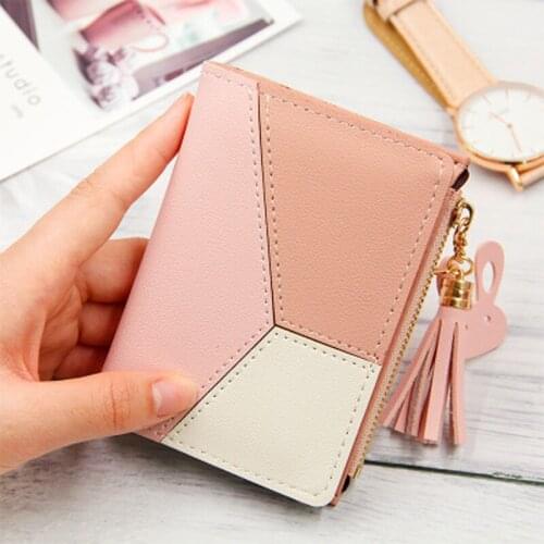 Short Wallet Women Purses Tassel Fashion Coin Purse Card Holder Wallets Female High Quality Clutch Money Bag PU Leather Wallet