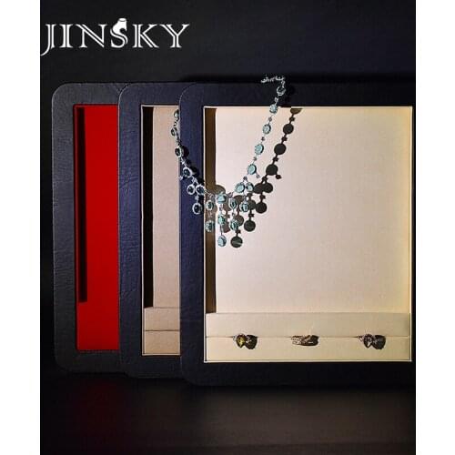 Jewelry Display Tray Microfiber Jewelry Tray Ring Necklace Bracelet Storage Tray Jewelry Store Look at Pallet