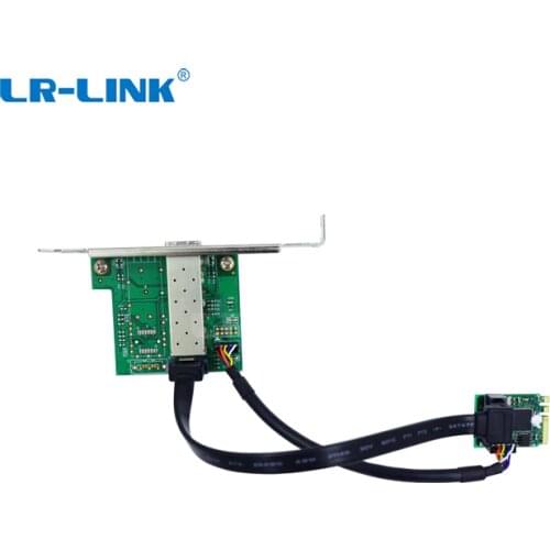 LR-LINK M.2 A+E key card PCI-express Gigabit Ethernet Fiber Optic lan card with intel i210 chip