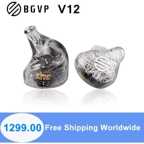 BGVP V12 Earphones Knowles+Soion 12 BA Headphone with 0.78 Detachable Cable ArtMagic V12 Hi-Res Audio Earbuds