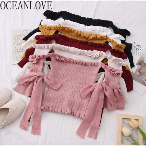 Oceanlove Off Shoulder Blouses