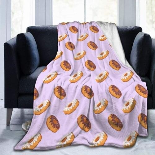 Sweet Donuts Blanket,Flannel Throw Blanket Ultra Soft Micro Fleece Blanket Bed Couch Living Room 50"X40" for Baby