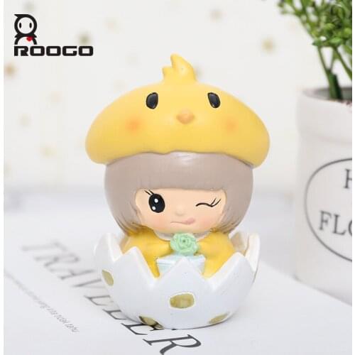 Roogo Cute Rabbit Home Decoration Accessories Fairy House Decor Resin Mini Figurines Of Animals Crafts Creative Kids Birth Gifts