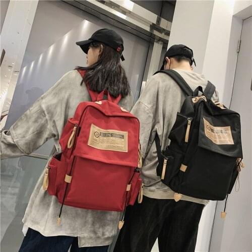 Couple sister and brother backpack female fashion Korean high school students' Computer Backpack