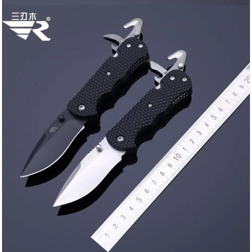 Sanrenmu 7045 Multi-Tools Folding Pocket Knife with Pocket Clip Glass Breaker Belt Cutter for Camping Travel