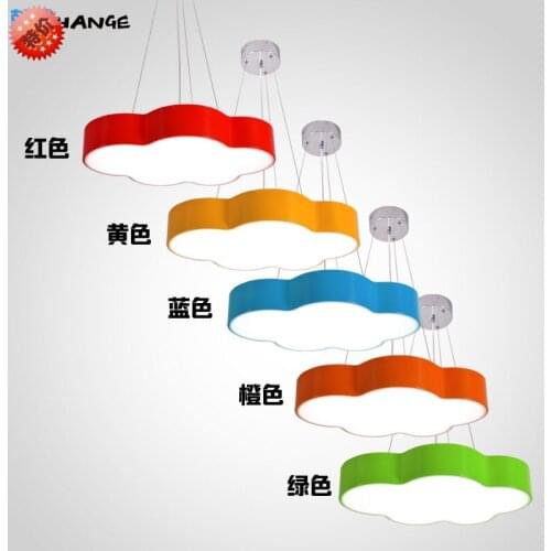 Modern led Children color cloud pendant light bedroom room creative personality kindergarten playground lamp