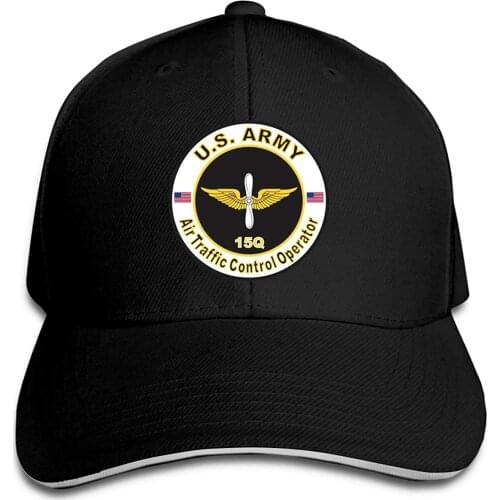USA Hats For Men Army MOS 15Q Air Traffic Control Operator Adjustable Baseball Caps Vintage Sandwich Hatcustom Logo