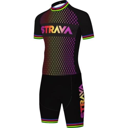 Strava abbigliamento ciclismo 2021 cycling skinsuit bike clothing one piece Triathlon Ropa De Ciclismo suit cycling jersey Set