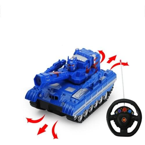 Charging Remote Control Tank Children Simulation Military Model Remote Control Car Turret Rotating Light Music Childrens Toys