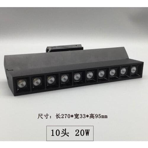 2lines 3 lines 4lines LED Track Light 20W CREE COB Rail Spotlight Lamp Led Tracking Fixture Spot Bulb for Store Mall Exhibition