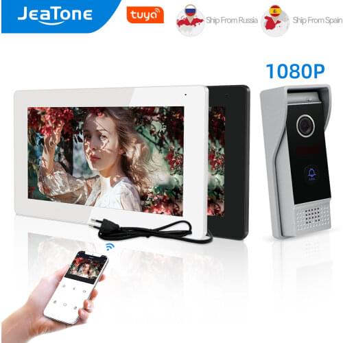 JeaTone New 7 Inch WiFi Smart IP Video Door Phone Intercom System with AHD 1.0MP Wired Doorbell Camera Support Remote unlock