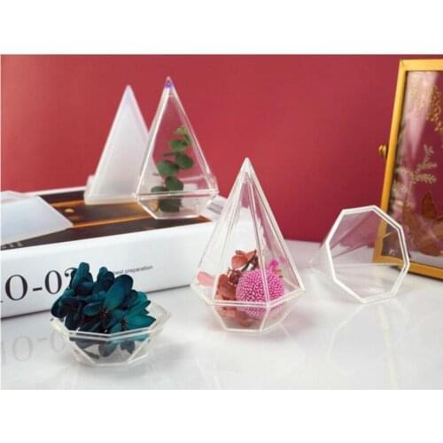 Diamond Shaped Storage Box Silicone Molds Handmade Craft Tools DIY Jewelry Resin Accessories Storage Boxes