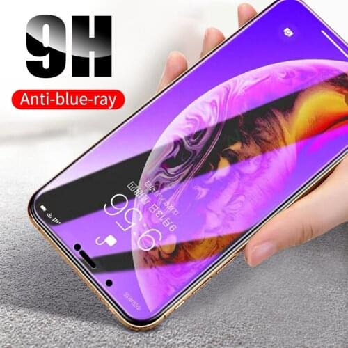 Blue Purple Light Tempered Glass for Honor x10 MAX 9x 8x 8a 7x 6x Screen Protector on Honor 10 20 30 Lite 20s 30s 9x pro 8E 20i