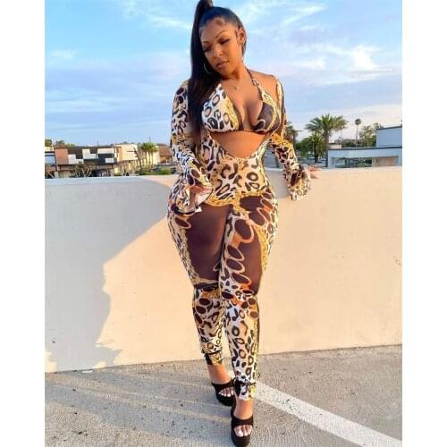 WomenS New Fall 2021 Fashion Slim And Long Sleeve Jumpsuit 1561