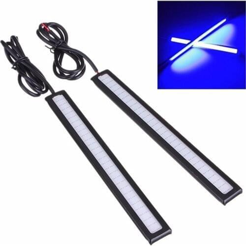 1pcs Universal 12V Waterproof Daytime Running Light Blue Super Bright LED Car COB Lights DRL Driving Running Lamp Day Light 17cm