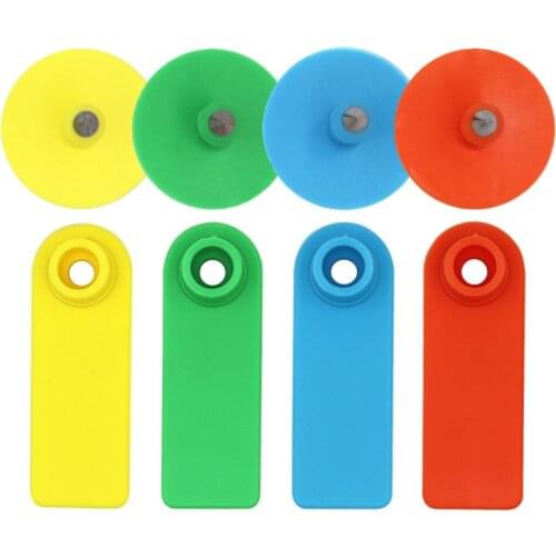 100PCS Sheep Cattle Livestock Ear Tag Signs No Words Animal Identification Ear Tag Farm Animal Identification Card Farm Tools