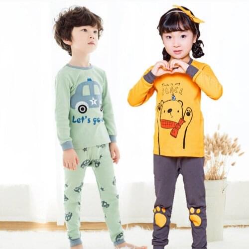 2020 New Kids Pajamas Children Sleepwear Cotton Pijamas For 2-13 Years Girls Boys Cartoon Nightwear Pyjamas Baby Kids Clothes