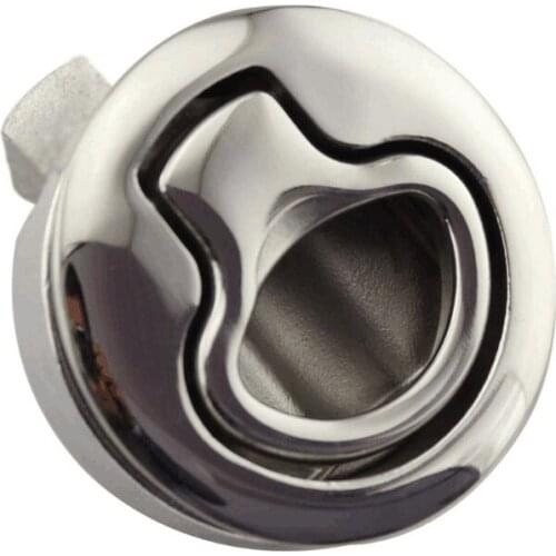316 Stainless Steel Floor Round Lock Yacht Floor Button Door Cover Lock Marine Pull Loop Lock