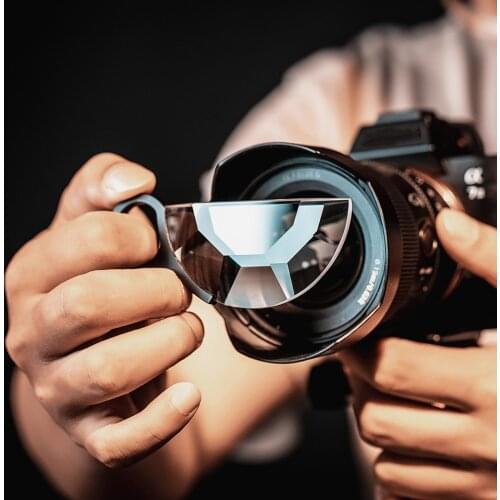 79mm Handheld Semicircle Special Effects Camera Lens Filter Optical Glass Prism Multiple Refractions Video SLR Camera Accessory