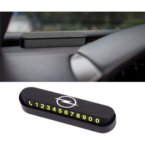 Car Styling Temporary Parking Card Sticker Phone Number Card Park Stop For Opel Astra H G J Insignia Mokka Zafira Corsa Vectra