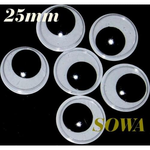 Free Shipping New Design Size 25mm Movable Toy Eye googly eyes Plastic Eye Without Self-adhesive (50pcs/lot)