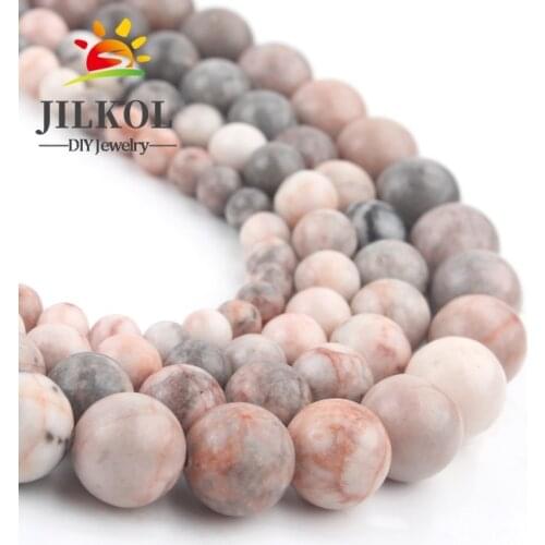 6/8/10/12mm Smooth natural stone beads Pink Zebra Jaspers round bead spacer jewelry Beads for jewelry Making Bracelet Necklace