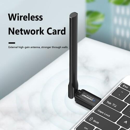 COMFAST WiFi Network Card Wireless Adapter 150/300/600Mbps 2.4GHz USB New WiFi Receiver Network Card Dongle with 3dBi Antenna