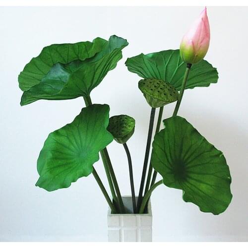 Artificial Lotus Leaf Buddha Hall Decorative Pad For Pond Fake Plant PU Home Decoration Chinese Pastoral Style