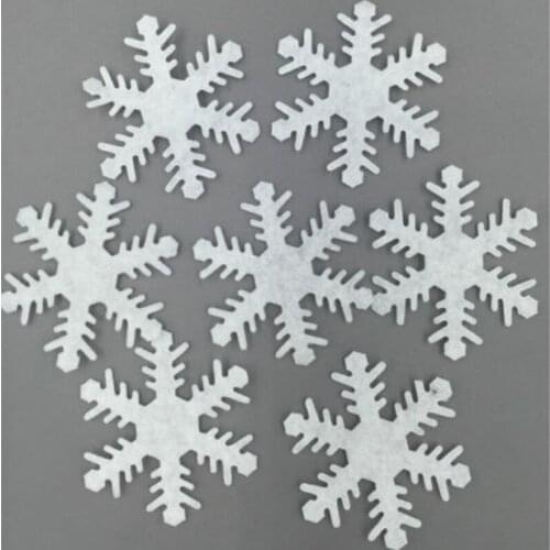 DIY 200pcs Felt Snowflake Appliques Craft Kids Appliques Decorative Scrapbooking 40mm