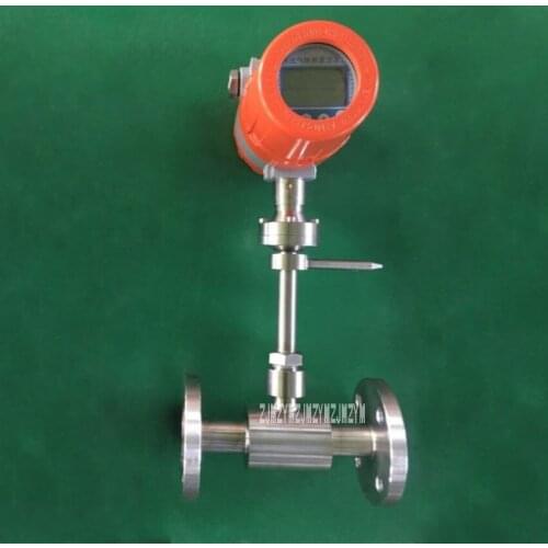 DN25 Flange Integrated Thermal Mass Flow Meter Air Flow Mass Meter LCD Display Small Gas Flow Meter 1-1200Nm3/h DC24V 1.6MPa