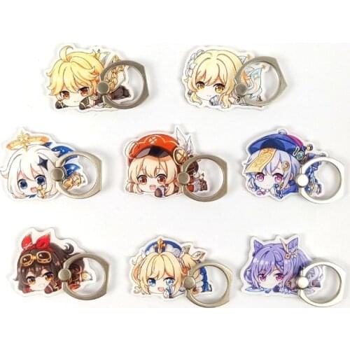 Genshin Impact Man Key Chain Acrylic Women Key Holder Couples Keyring Cartoon Key Ring Pendant Zinc Alloy Porte Clef Project