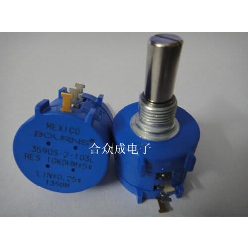 Imported 2W precision multi-turn potentiometer adjustable resistance 3590S-2-103L 10k switch
