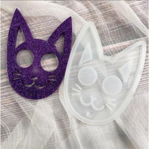 Aouke Cat Shape Key Ring Handmade DIY Glue Drop Environmentally Friendly Production of Cake baking Accessories Silicone Mold