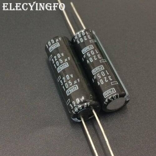 5pcs/50pcs 105uF 320V105UF Nippon Chemi-Con NCC Photo Flash Capacitor 10x35mm 320V105uF PH Capacitors