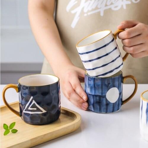 European-style creative personality ceramic mugs cutes girls office drinking cups high-quality household fashion coffee cups